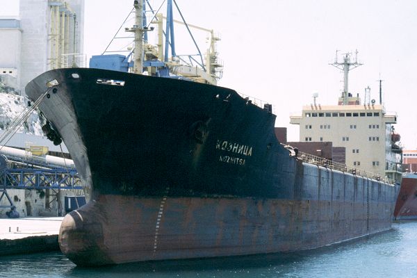 Photograph of the vessel  Koznitsa pictured in Valletta on 1st July 1999
