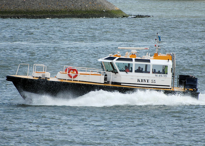 Photograph of the vessel pv KRVE 55 pictured passing Vlaardingen on 19th June 2010