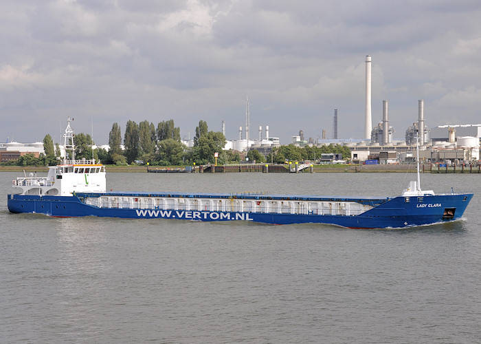 Photograph of the vessel  Lady Clara pictured passing Vlaardingen on 25th June 2012