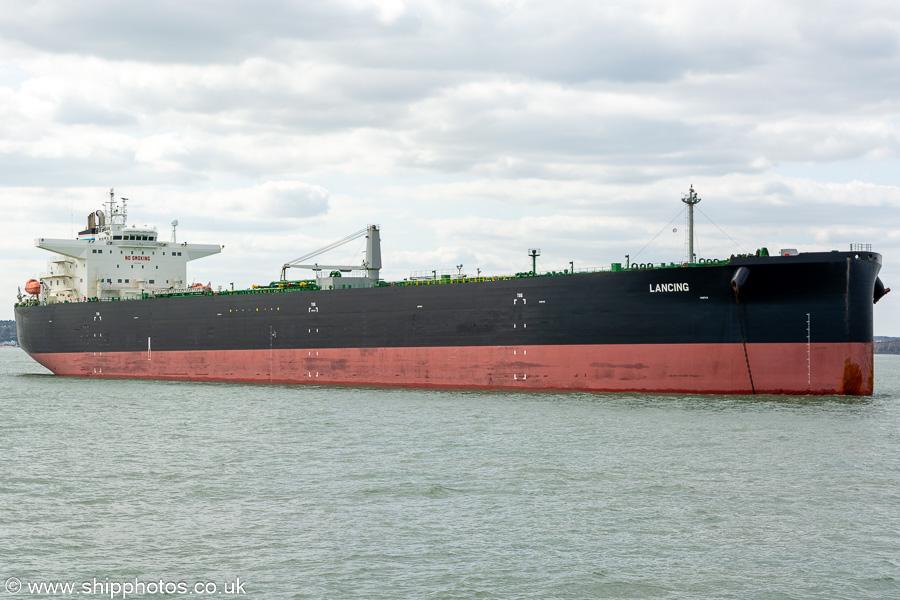 Photograph of the vessel  Lancing pictured in the Solent on 20th April 2024