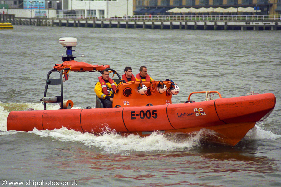 Photograph of the vessel RNLB Legacy pictured in London on 14th June 2002