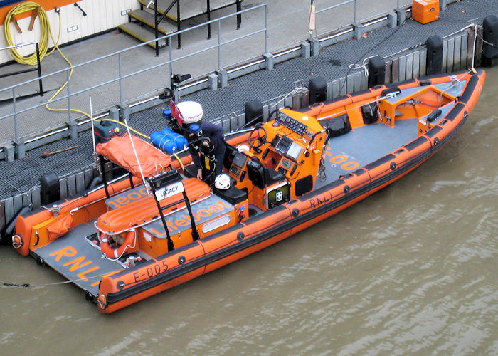 Photograph of the vessel RNLB Legacy pictured in London on 24th October 2009