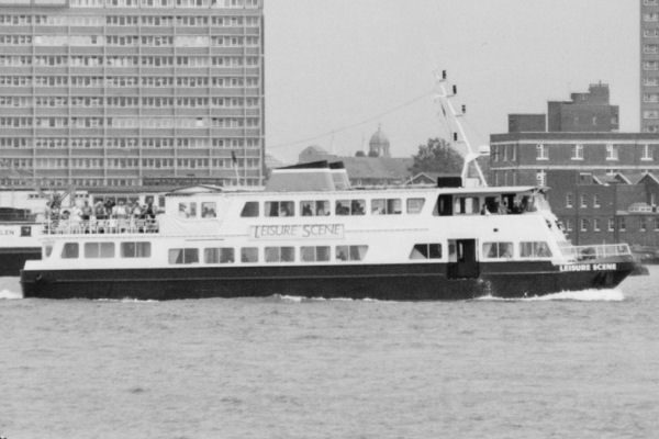 Photograph of the vessel  Leisure Scene pictured in Portsmouth Harbour on 18th June 1992