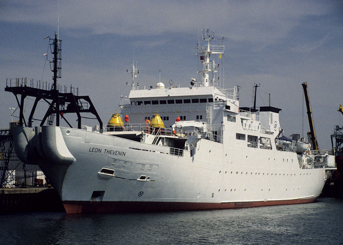 Photograph of the vessel cs Leon Thevenin pictured at Southampton on 21st July 1996