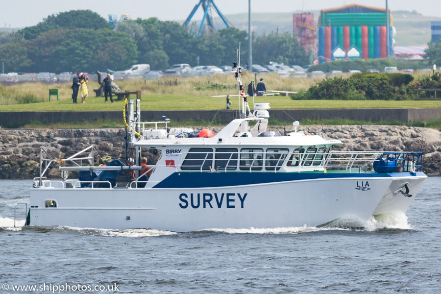 rv Lia pictured passing North Shields on 29th June 2019