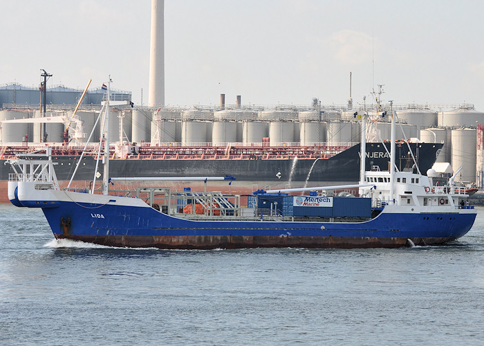 Photograph of the vessel cs Lida pictured passing Vlaardingen on 26th June 2012