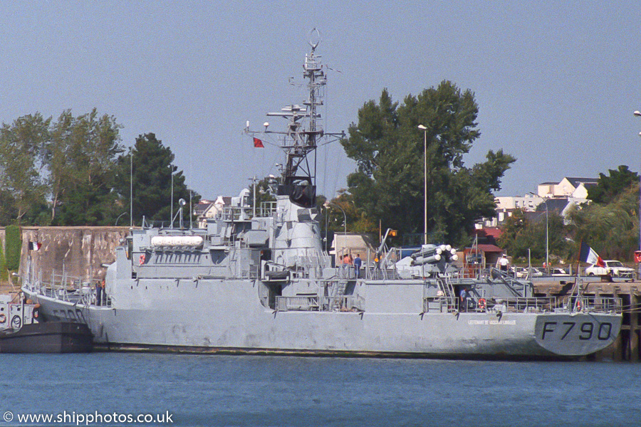 Photograph of the vessel FS Lieutenant de Vaisseau Lavallee pictured at Lorient on 23rd August 1989