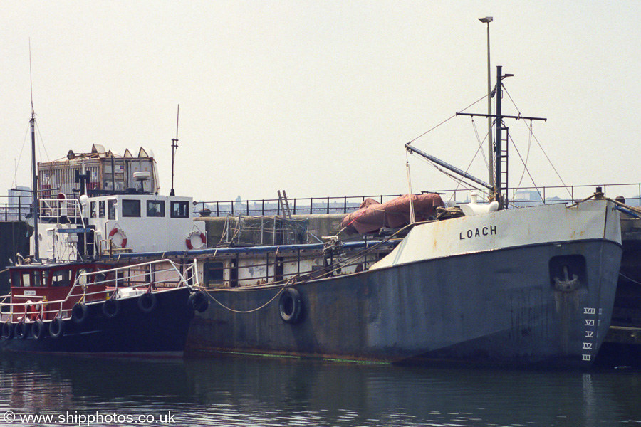 Photograph of the vessel  Loach pictured laid up in Sandon Half Tide Dock, Liverpool on 14th June 2003