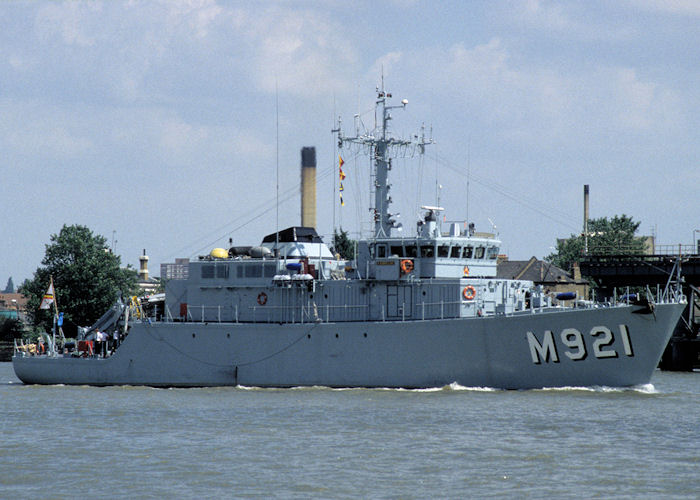 Photograph of the vessel BNS Lobelia pictured passing Greenwich on 19th July 1997