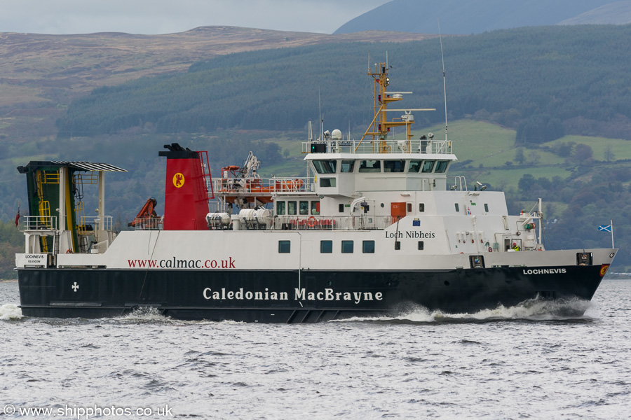 Lochnevis pictured passing Greenock on 4th October 2019