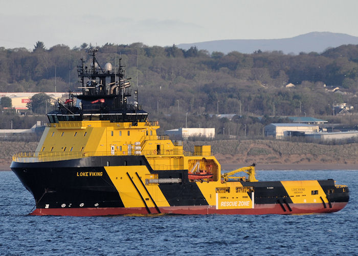  Loke Viking pictured at anchor in Aberdeen Bay on 13th May 2013