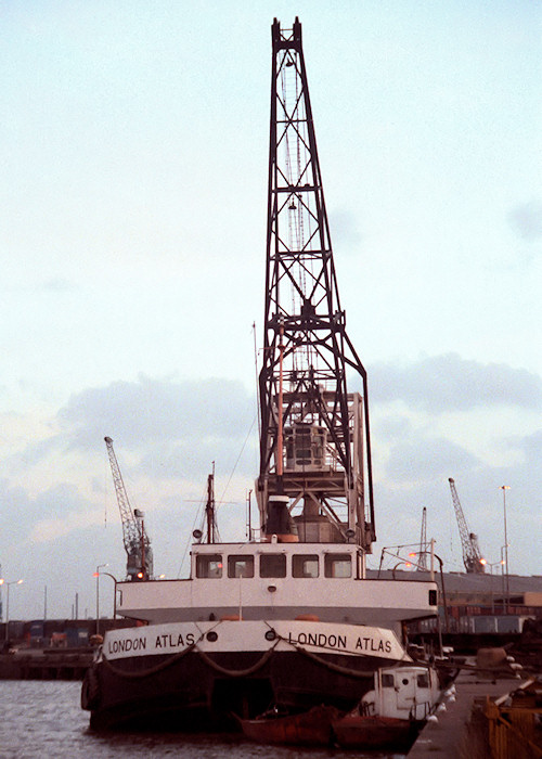 Photograph of the vessel  London Atlas pictured in King George Dock, Hull on 23rd December 1988