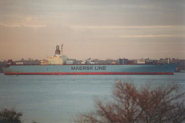 Photograph of the vessel  London Mærsk pictured arriving in Southampton on 11th January 1995