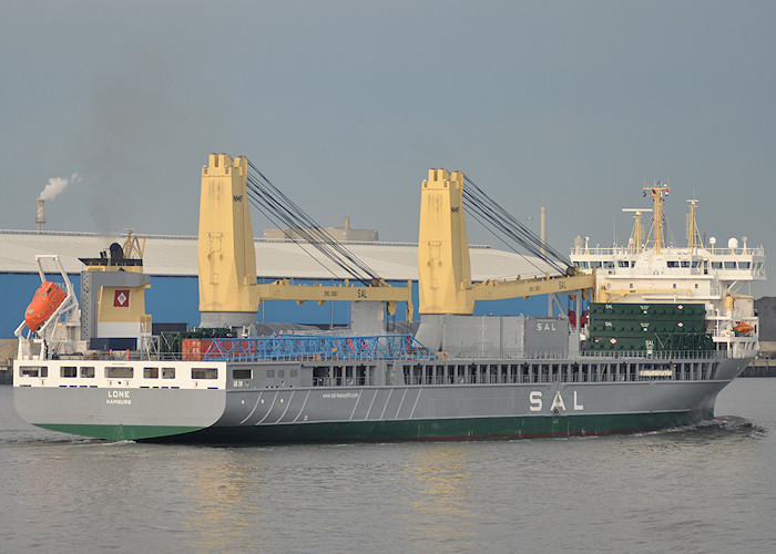 Photograph of the vessel  Lone pictured passing Vlaardingen on 28th June 2011