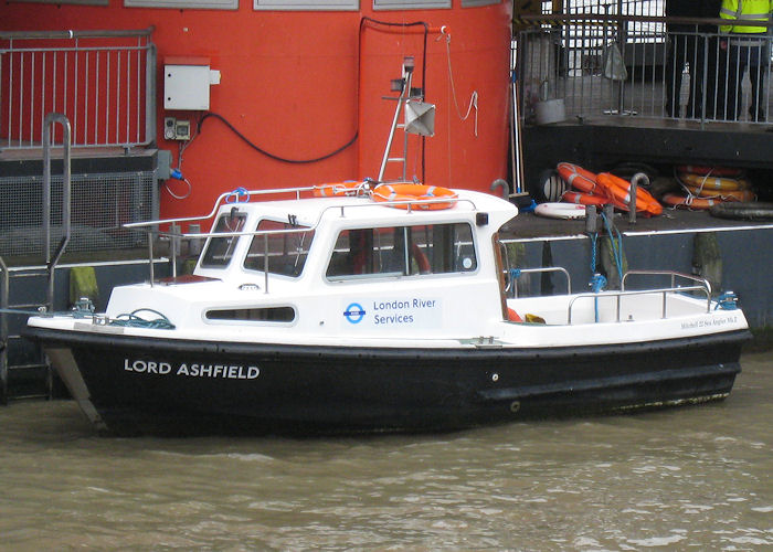 Photograph of the vessel  Lord Ashfield pictured in London on 21st October 2009