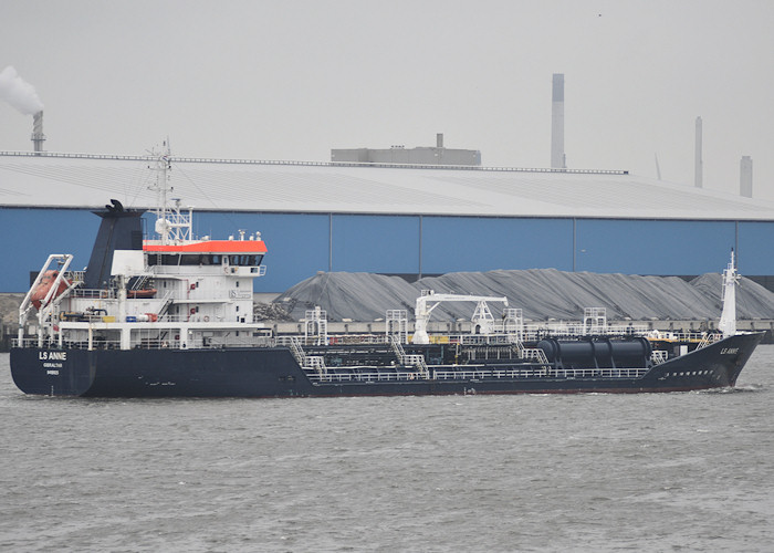 Photograph of the vessel  LS Anne pictured passing Vlaardingen on 25th June 2011