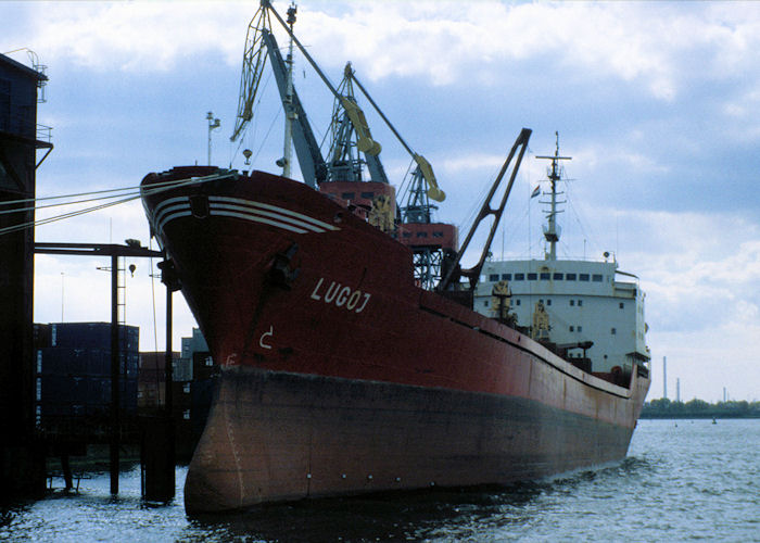 Photograph of the vessel  Lugoj pictured in Waalhaven, Rotterdam on 20th April 1997