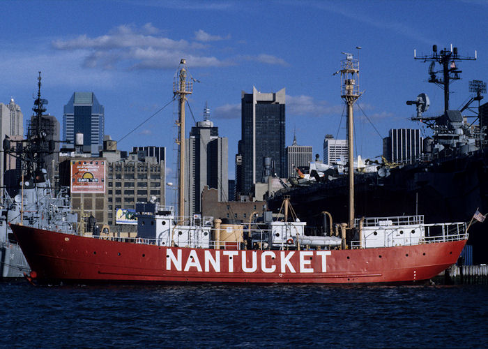 Photograph of the vessel  Lightship #112 pictured preserved at New York on 18th September 1994