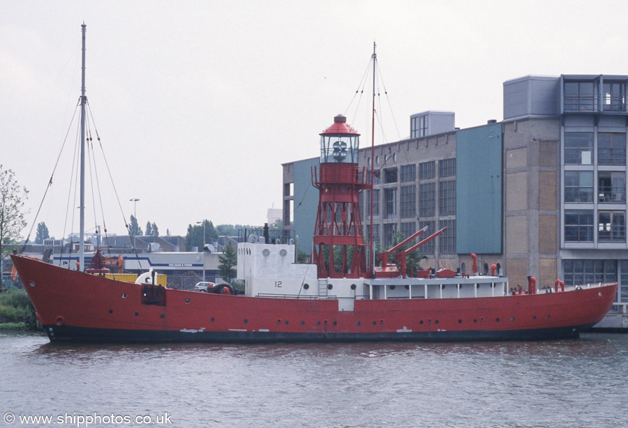Photograph of the vessel  Light Vessel No. 12 pictured on the IJ at Amsterdam on 16th June 2002