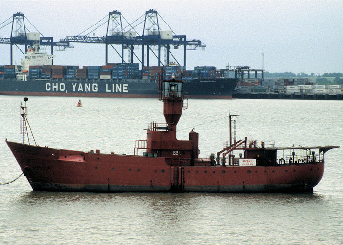Photograph of the vessel  Light Vessel No. 22 pictured at Harwich on 26th May 1998