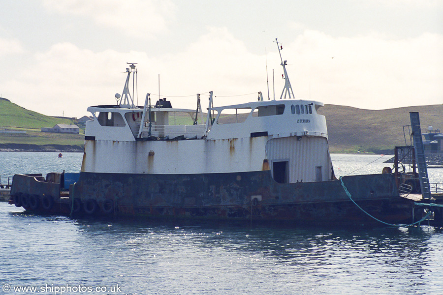 Photograph of the vessel  Lyderhorn pictured at Scalloway on 11th May 2003