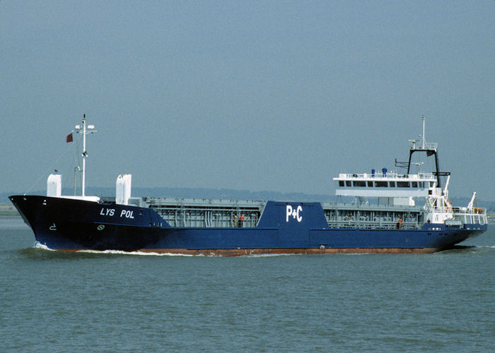 Photograph of the vessel  Lys Pol pictured on the River Thames on 16th May 1998