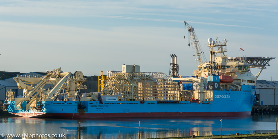 Photograph of the vessel cs Maersk Connector pictured at Blyth on 27th December 2016