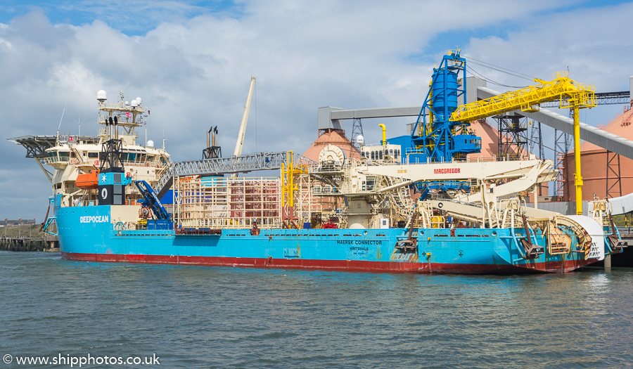 cs Maersk Connector pictured at Blyth on 4th May 2019