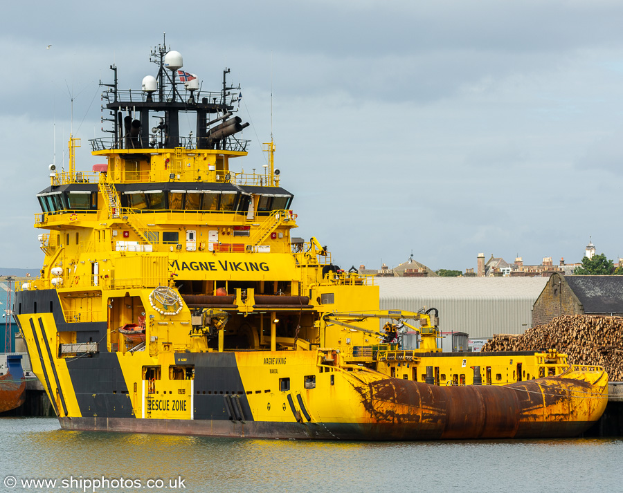 Photograph of the vessel  Magne Viking pictured at Montrose on 9th September 2024