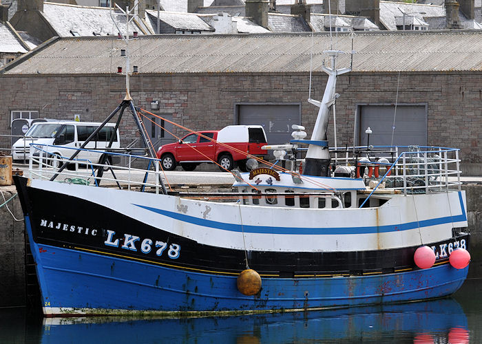 Photograph of the vessel fv Majestic pictured at Macduff on 6th May 2013