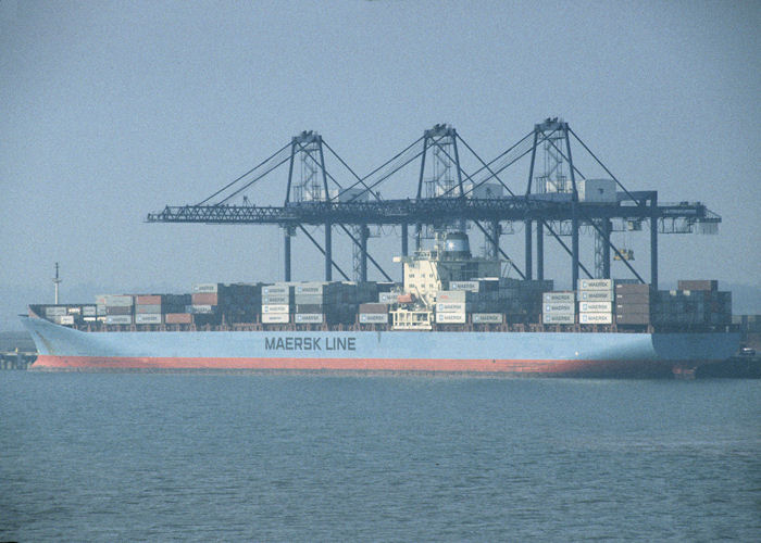 Photograph of the vessel  Majestic Mærsk pictured at Felixstowe on 15th April 1996