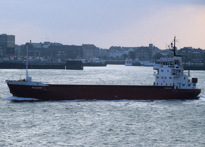 Photograph of the vessel  Majgard pictured on the River Elbe on 25th August 1995