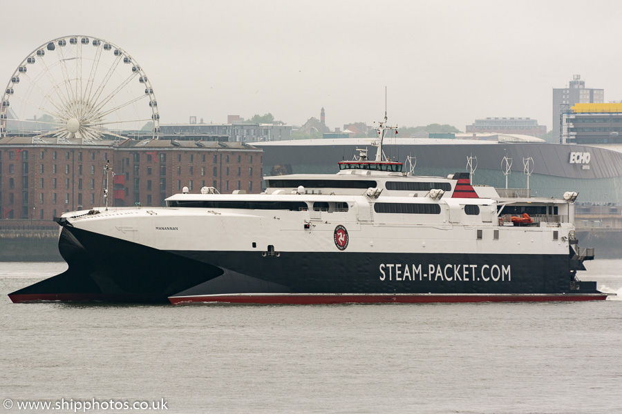 Photograph of the vessel  Manannan pictured departing Pier Head, Liverpool on 20th June 2015
