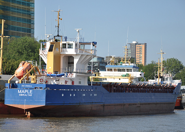 Photograph of the vessel  Maple pictured at Parkkade, Rotterdam on 26th June 2011