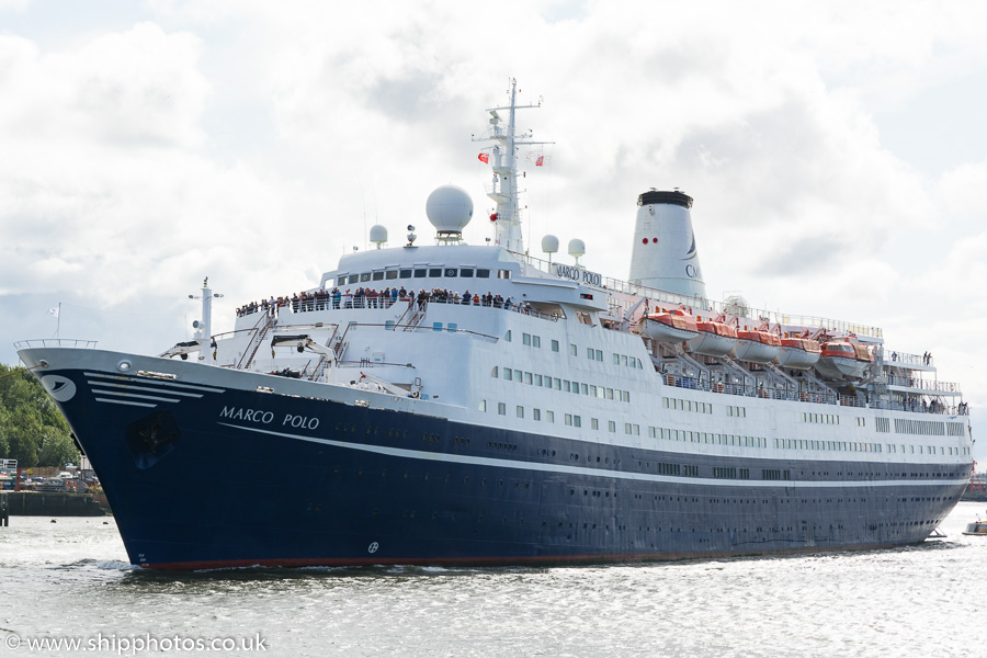  Marco Polo pictured passing North Shields on 31st August 2019
