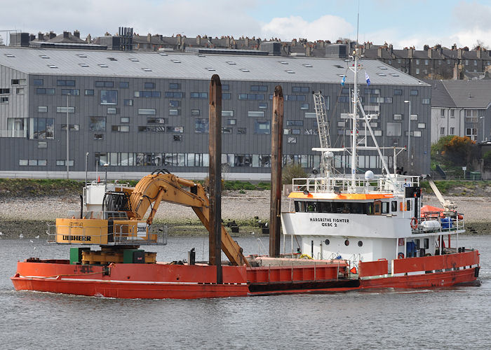 Photograph of the vessel  Margrethe Fighter pictured at Aberdeen on 14th May 2013
