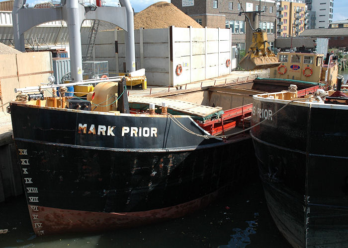 Photograph of the vessel  Mark Prior pictured unloading in Deptford Creek on 11th June 2009