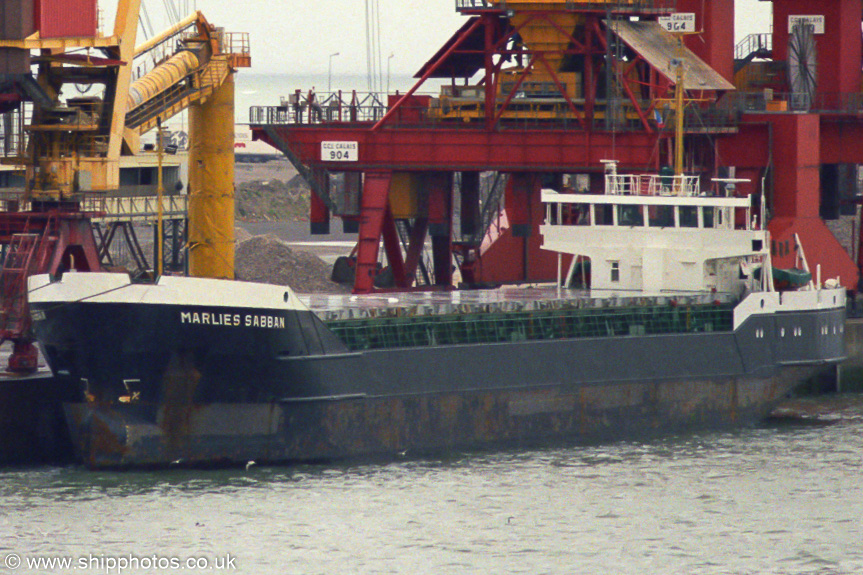 Photograph of the vessel  Marlies Sabban pictured at Calais on 13th May 2003