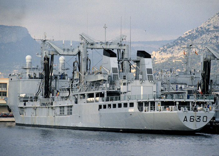 Photograph of the vessel FS Marne pictured at Toulon on 16th December 1991