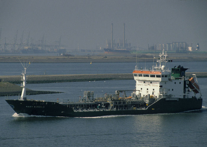  Mary Wonsild pictured passing Hoek van Holland on 15th April 1996
