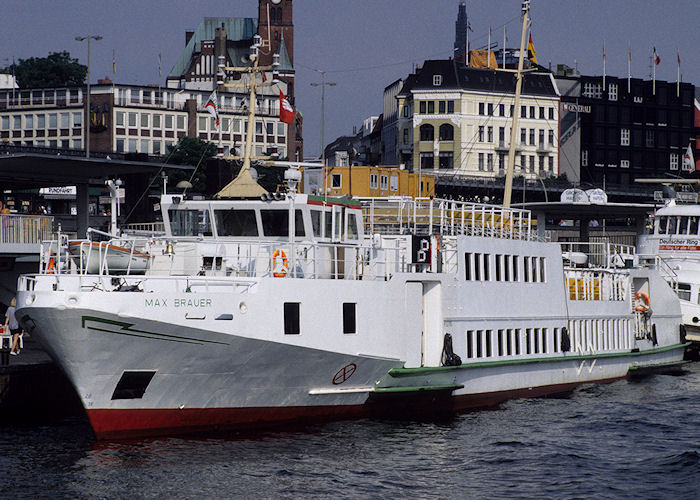 Photograph of the vessel  Max Brauer pictured at Hamburg on 21st August 1995