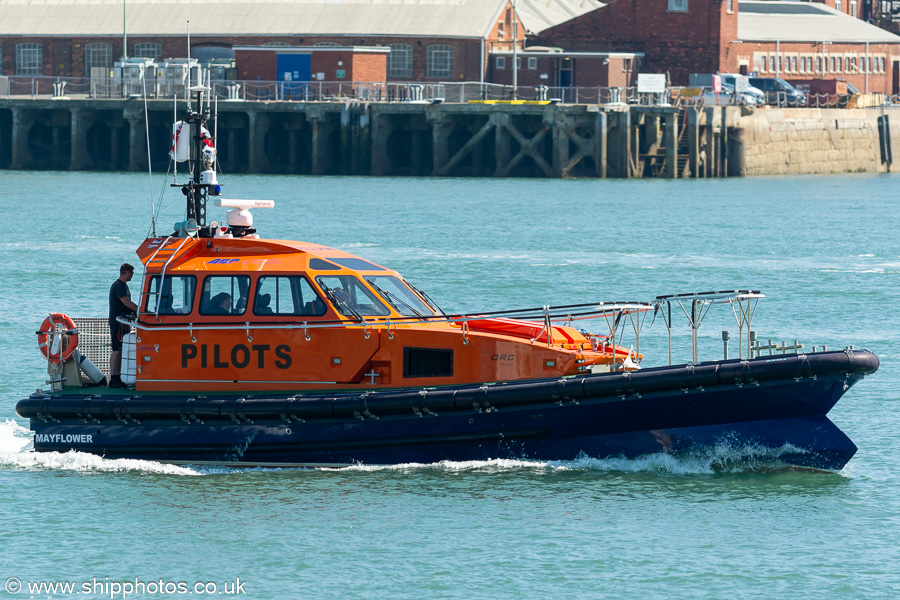 Photograph of the vessel pv Mayflower pictured in Portsmouth Harbour on 7th July 2023