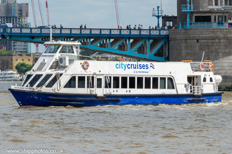 Photograph of the vessel  Mayflower Garden pictured in London on 6th July 2023