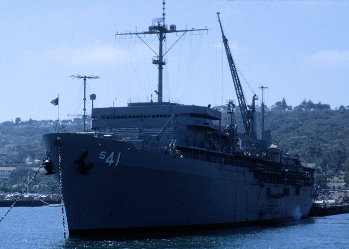 Photograph of the vessel USS Mckee pictured at Point Loma, San Diego on 16th September 1994