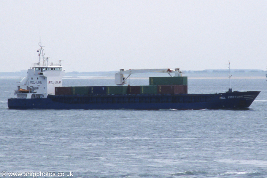 Photograph of the vessel  MCL Fortune pictured on the Westerschelde passing Vlissingen on 19th June 2002