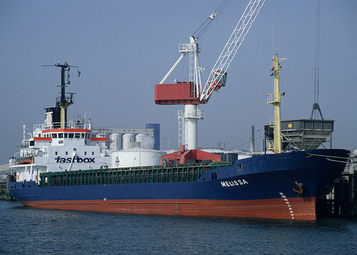 Photograph of the vessel  Melissa pictured on the Nieuwe Maas at Rotterdam on 27th September 1992