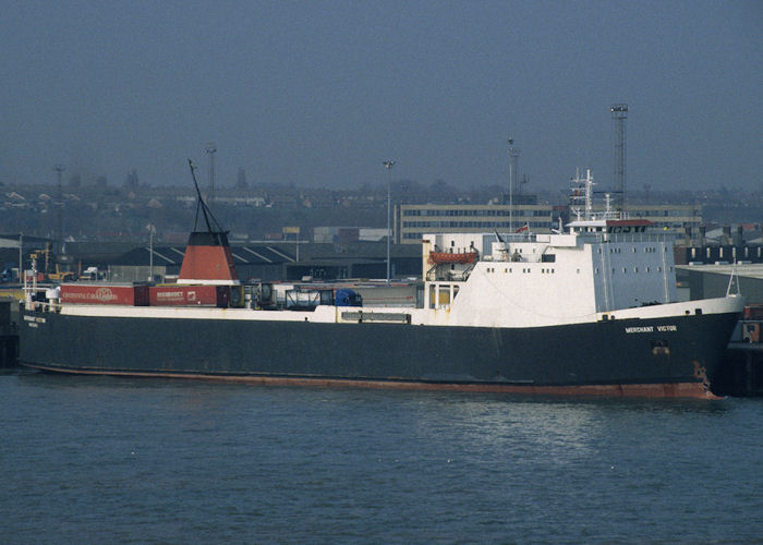  Merchant Victor pictured at Felixstowe on 15th April 1996