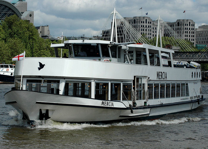 Photograph of the vessel  Mercia pictured in London on 18th May 2008