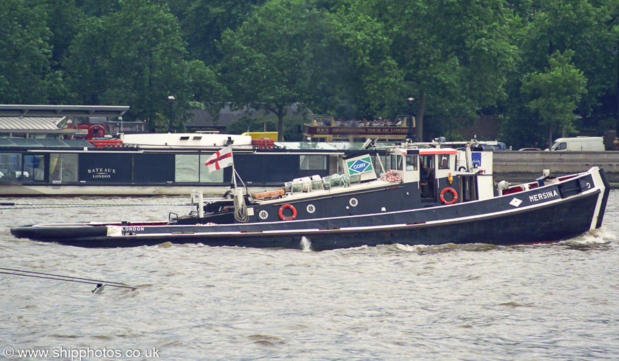 Photograph of the vessel  Mersina pictured in London on 14th June 2002