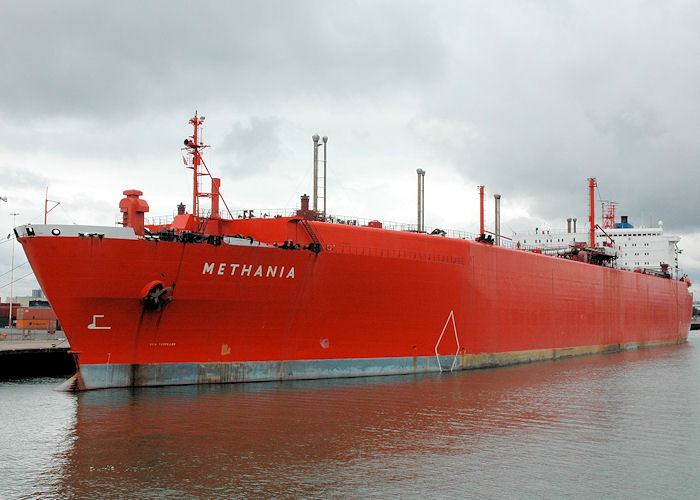 Photograph of the vessel  Methania pictured laid up at Southampton on 14th August 2010